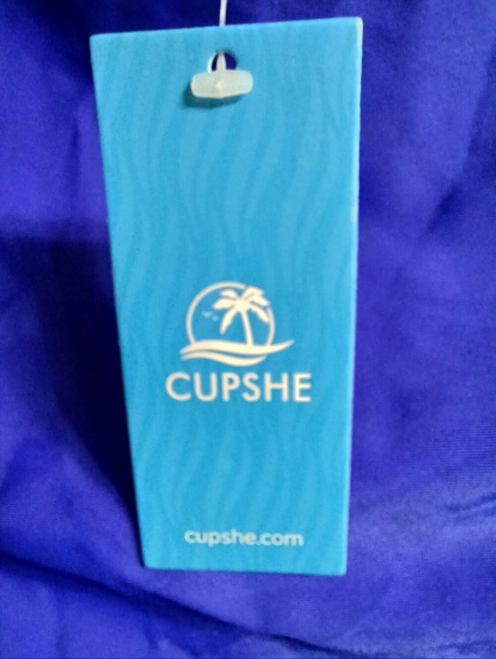Cupshe Blue and White Floral One-Piece Swimsuit M - Picture 4 of 6